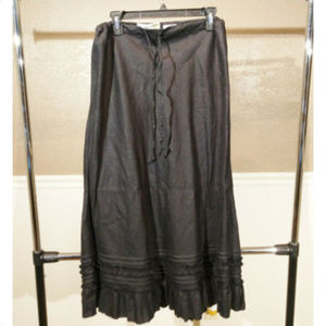 Old Navy sz 10 long maxi black linen skirt